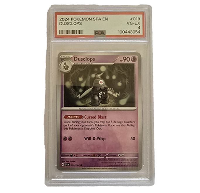 Pokémon TCG Dusclops 019/064 Scarlet & Violet Shrouded Fable PSA 4 CRIMPED ERROR