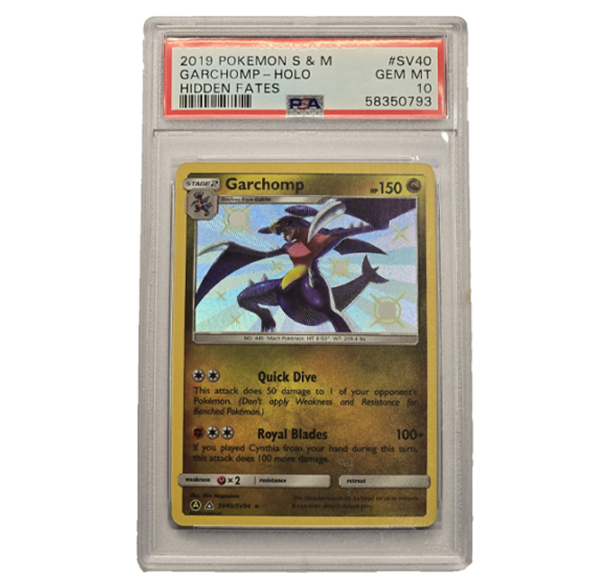 Pokémon TCG Garchomp SV40/SV94 Hidden Fates PSA Gem Mint 10