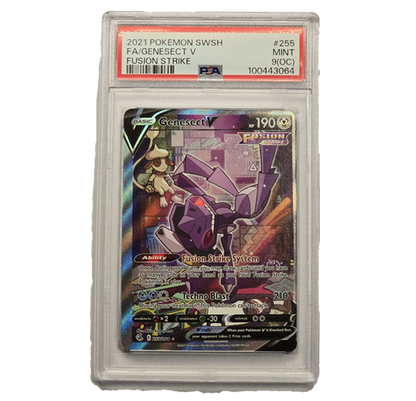 Pokémon TCG Genesect V 255/264 Fusion Strike PSA Mint 9(OC) Off Center Error