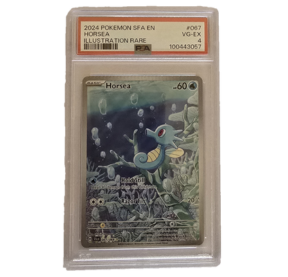 Pokémon TCG Horsea 067/064 Scarlet & Violet Shrouded Fable Illustration Rare PSA 4 CRIMPED ERROR