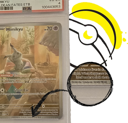 Pokémon TCG Mimikyu SVP075 Scarlet & Violet Paldean Fates Full Art Promo PSA 4 CRIMPED ERROR