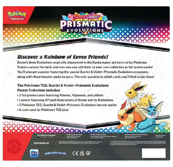 The Pokémon TCG: Scarlet & Violet Prismatic Evolutions Poster Collection