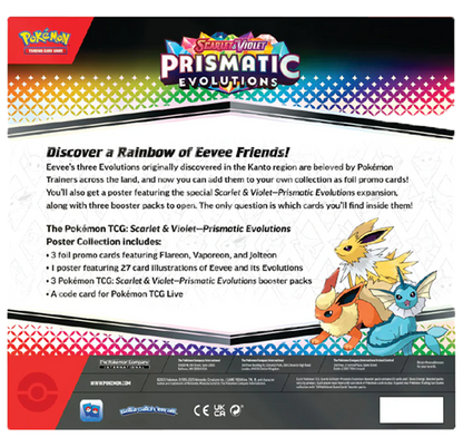 The Pokémon TCG: Scarlet & Violet Prismatic Evolutions Poster Collection