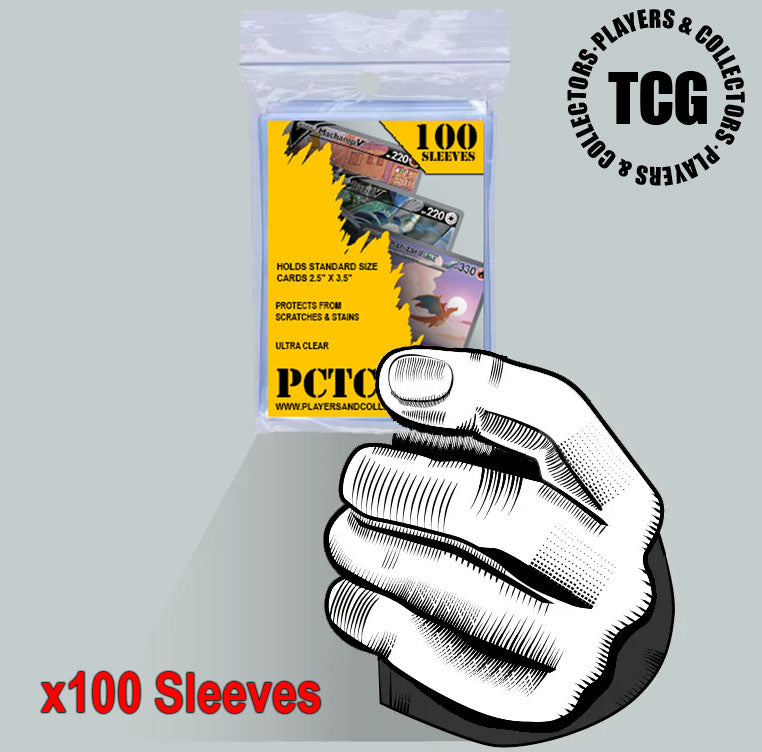 PCTCG Pokémon & MTG Soft Clear Penny Standard Card Sleeves | 100 Per Pack