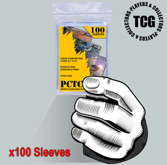 PCTCG Pokémon & MTG Soft Clear Penny Standard Card Sleeves | 100 Per Pack